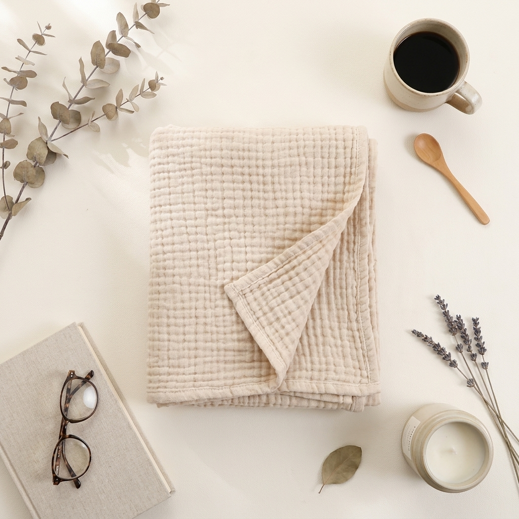 La Couverture 100% Mousseline de Coton