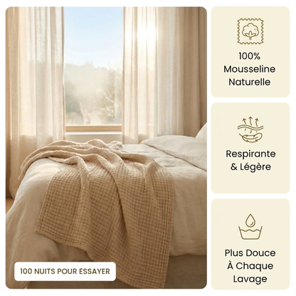 La Couverture 100% Mousseline de Coton